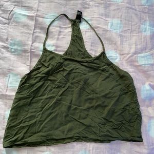 Olvide green crop top - MEDIUM/FOREVER21